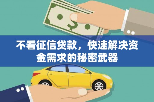 三芝不看征信贷款，快速解决资金需求的秘密武器
