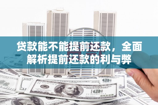 三芝贷款能不能提前还款，全面解析提前还款的利与弊